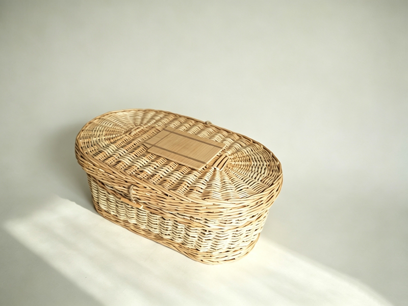 Child Oval Cornskin Coffin